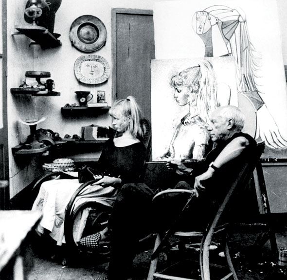Strikingly different images of Sylvette, in Picasso’s studio in the 1950s