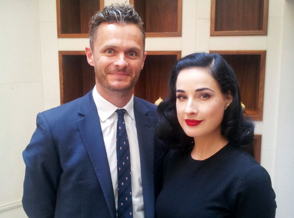 Matt Warren with Dita Von Teese