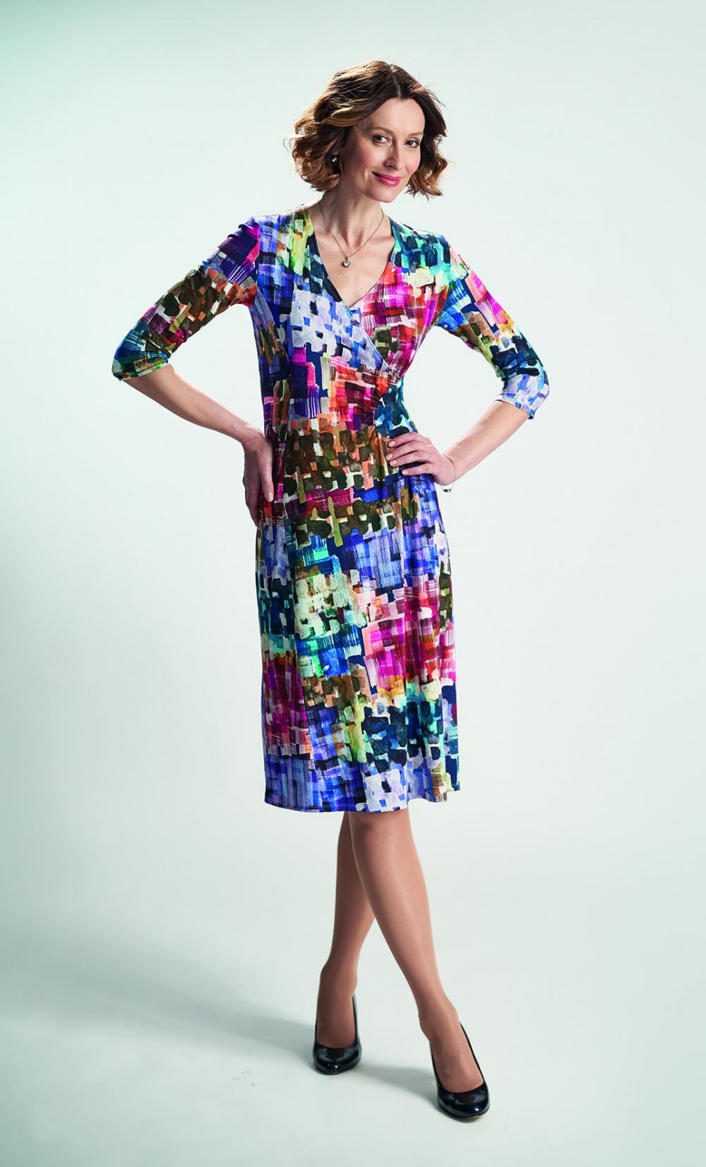 Stylish Designer Luxury Stretch Jersey Dress, David Nieper