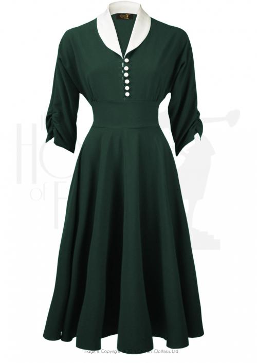 1950s Retro Swing Dress - Teal – House of Foxy