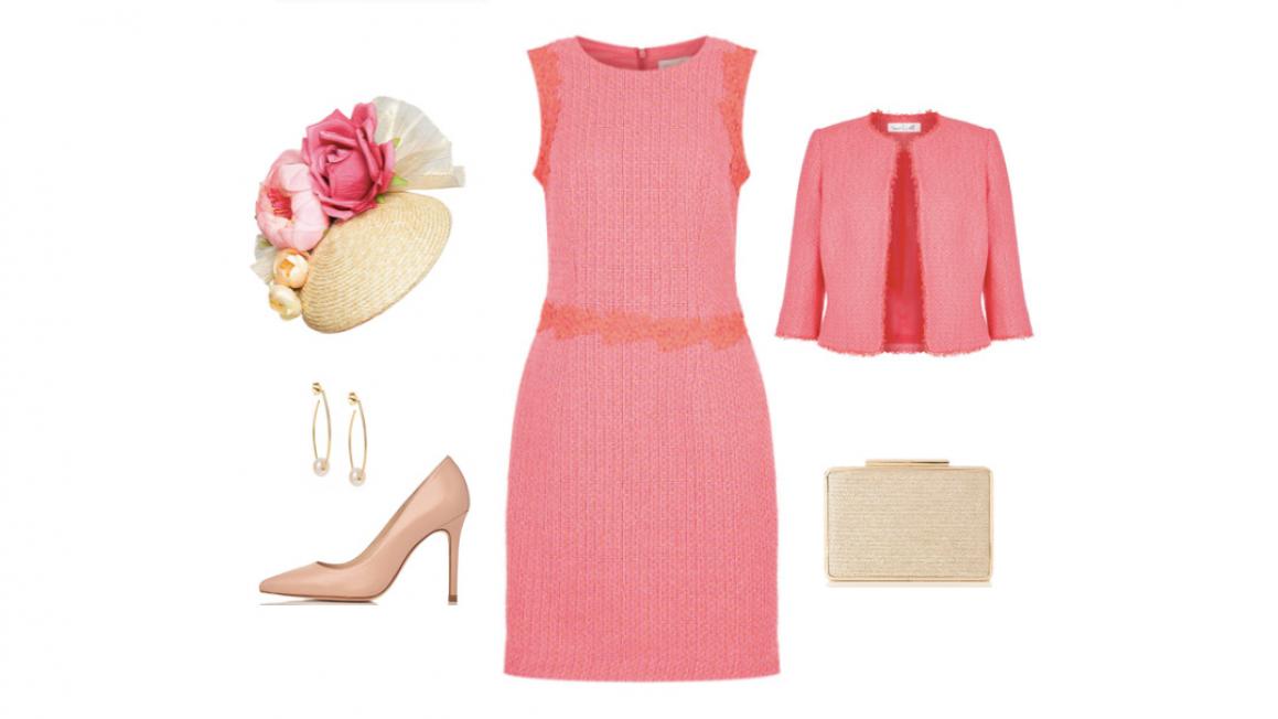coral pink dress accessories